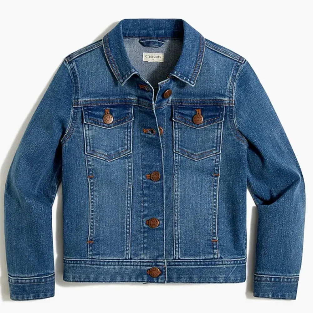 Crewcuts Girl's Blue Denim Jacket Size 8 Versatile Classic All Seasons NWT
